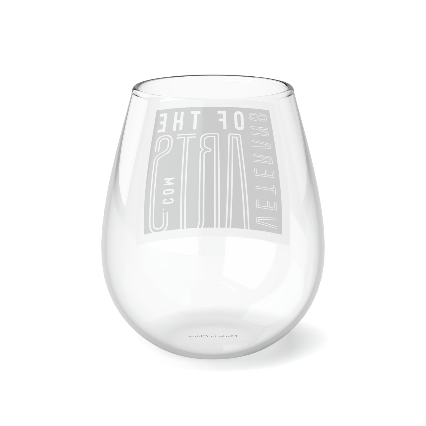 Veterans of The Arts Stemless Wine Glass, 11.75oz