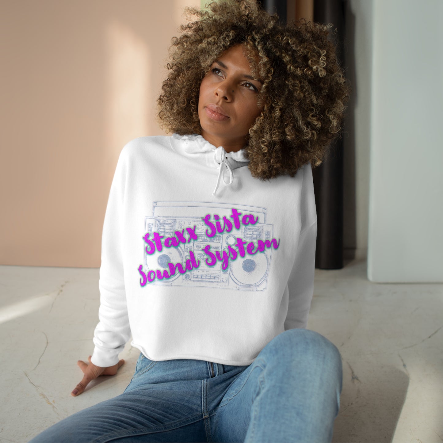 Staxx Sista Sound System - Crop Hoodie